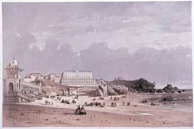 A cote des fools új fürdője és a kaszinó Biarritzban, sd. 19. század alkotó: Unknown artist