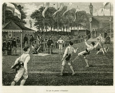 A tenyérjátékban van Franeker (Hollandia). Metszet a La Frise című történet illusztrálására, egy holland újság kapcsolatán alapul, in le tour du monde 1886, rendező: Edouard Charton (1807-1890), Hachette, Párizs. alkotó: Unknown artist