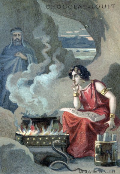 Az apollóniai jósda felett elnökölő kuméi szibilla, egy görög kolónia, amely Nápoly közelében, Olaszországban található. alkotó: Unknown Artist