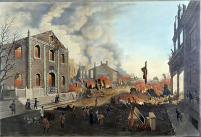 A december 16-17-i nagy New York-i tűzvész romjai alkotó: Unknown artist