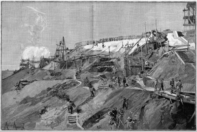 A párizsi Montmartre déli támasztóművei 1887-ben. alkotó: Unknown artist