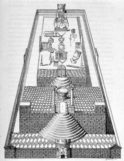 Salamon temploma Jeruzsálemben, a francia-szabadkőműves fogadások alkalmával a páholyok padlójára rajzolt egyik figura szerint - Edouard Drumont „La France Juive”-jában alkotó: Unknown artist