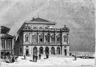 Paul Jean Gion (1838-1904) építész által 1877 és 1883 között épített Konstantin színház Algériában - a színház külső része alkotó: Unknown artist