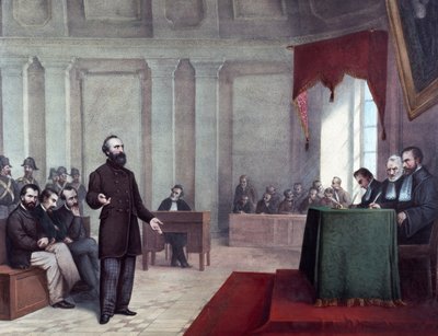 Felice Orsini (1819 - 1858) pere, aki 1858. január 14-én támadást követett el III. Napóleon ellen. század végi litográfia. Milánói magángyűjtemény ©Luisa Ricciarini/Leemage alkotó: Unknown artist