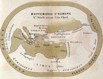 Homérosz világtérképe. Kr.e. 9. század. alkotó: Unknown artist