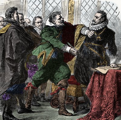 Harmincéves háború: írd alá, Nandel! - Harmincéves háború (1618-1648): Paul Jakob von Starhemberg gróf (1560-1635) felkéri II. Ferdinánd császárt (1578-1637), hogy írjon alá megállapodást a csehországi béke helyreállításáról alkotó: Unknown artist
