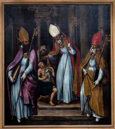 Három püspök gyógyít egy megszállottat alkotó: Unknown Artist