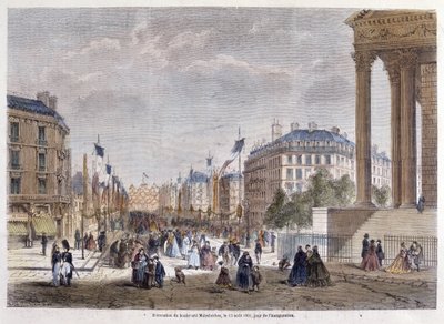 Párizs átalakulásai a második birodalom alatt, Haussmann Paris. Boulevard Malesherbes (Haussmann-művek) felavatása alkotó: Unknown artist