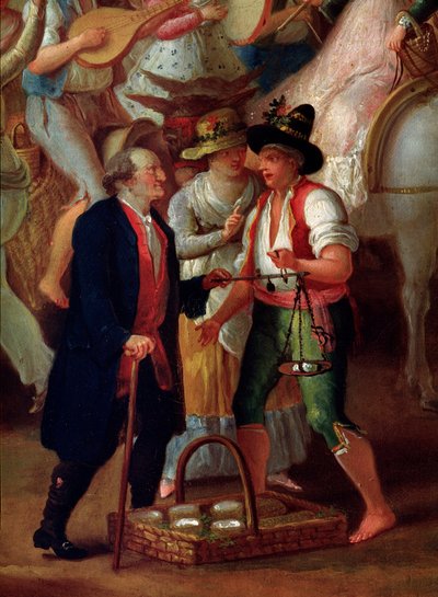 Mozzarellák utazó eladója Anonymous festmény. 19. századi Nápoly, Museo di San Martino alkotó: Unknown artist