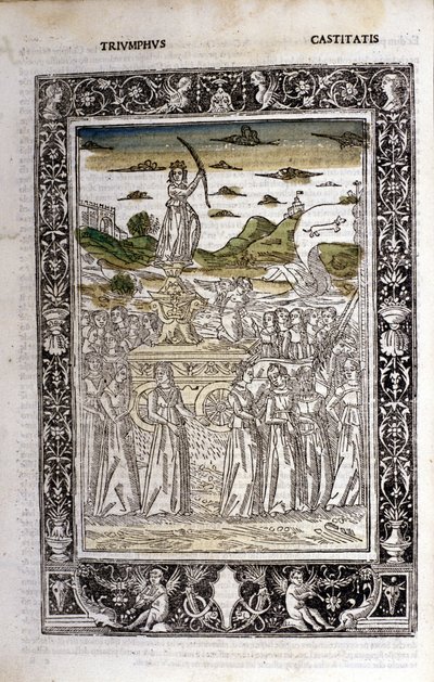 Petrarka tisztaságának diadala (Francesco Petrarca). Miniatűrök sd. Bibl. Trivulziana, Milánó. alkotó: Unknown artist