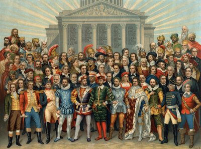 A FŐ FÉRFIEK UNIVERZÁLIS PANTHEONJA CELEBRES Sauvage cir kromolitográfiája alkotó: Unknown artist