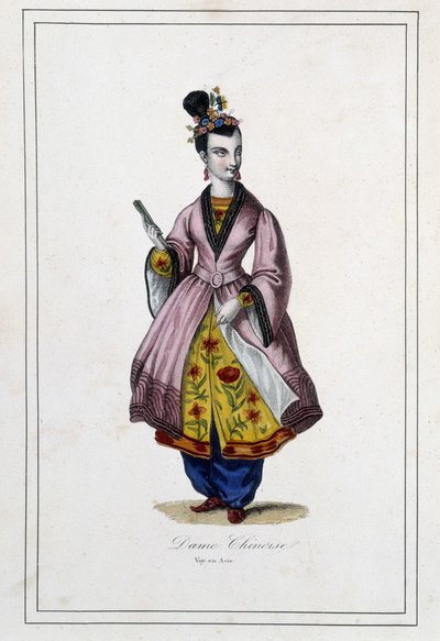 Egy kínai nő – Paul Jonhanneaud atya „A föld népei” című művében, Librairie des Bons livres alkotó: Unknown artist