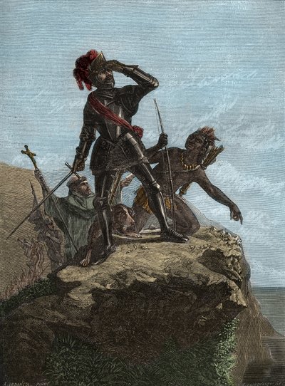 VASCO NUNEZ de BALBOA (1475-1519) - Spanyol felfedező - Balboa felfedezi a Csendes-óceánt 1513-ban - Conquete de l