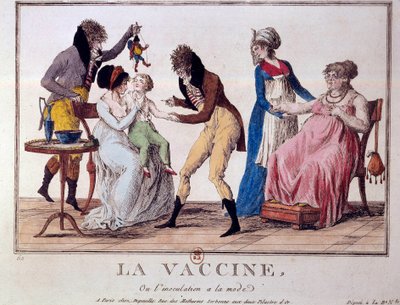 Divat az oltás vagy az oltás. század elejéről származó metszet. Paris, B.N. alkotó: Unknown artist