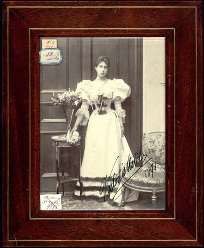 Victoria Melita de Saxe Cobourg-Gotha – Viktória Melita szász-coburgi és gothai hercegnő (1876-1936), névtelen. Ezüst zselatin fotózás alkotó: Unknown artist