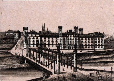 Bécs (Bécs), Ausztria: kilátás Rudolphe herceg arzenáljára és az Augarten hídjára. in "" A világ 168 nézetet szemléltet"" Keltezés nélküli (XIX. század vége) alkotó: Unknown artist