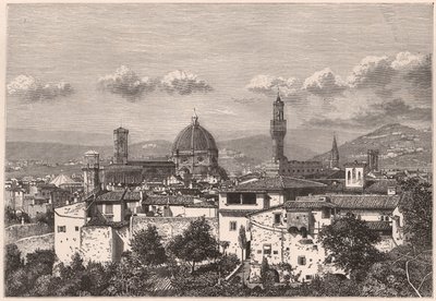 Firenze kilátása a XIX alkotó: Unknown