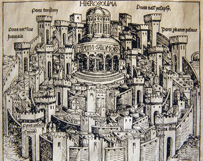 Kilátás Jeruzsálemre a középkorban alkotó: Unknown artist