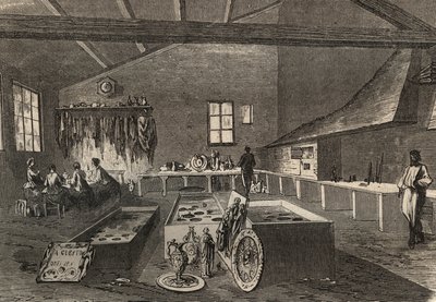 Látvány Mr. Gueyton galvanizáló műhelyéről. alkotó: Unknown artist
