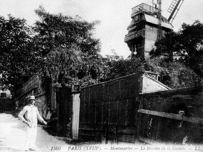 Kilátás Párizsra: Moulin de la Galette, Montmartre kerület alkotó: Unknown artist