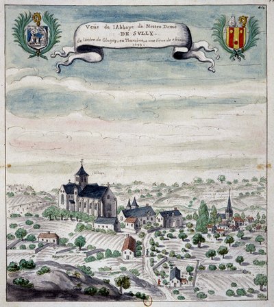 Kilátás a sully apátságra, Touraine alkotó: Unknown artist