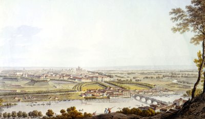Torino látképe. Metszet 1810. alkotó: Unknown artist