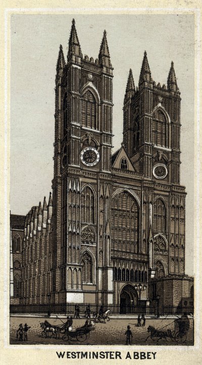 Kilátás a Westminster Abbey-re, London, Anglia. alkotó: Unknown artist