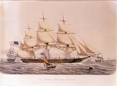 Kilátás az amerikai Clipper Electricre. 1854. évi litográfia alkotó: Unknown artist