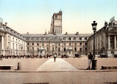 Kilátás a városházára Dijonban. Photochrome v. 1890. alkotó: Unknown artist