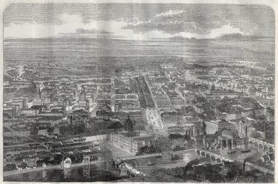Kilátás Berlin városára (Berlino) 1858-ban. alkotó: Unknown artist