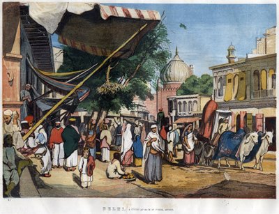Újdelhi városának képe a Juma Masjid mecset közelében, Indiában 1857-ben a „The Illustrated London News”-ban (1857. november 28.). alkotó: Unknown artist