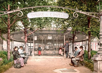 A Vichy Kórház képe: A kórház forrása. Photochrome sd. v. 1890. alkotó: Unknown artist