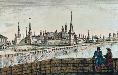 Kilátás a Kremlre Moszkvában, Edouard de Montule „Utazásai” című filmből alkotó: Unknown artist