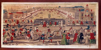 Kilátás a párizsi Pont-Neuf-ra Látható még a Hotel de Conty, a Saint Germain des Pres-i apátság, a Négy Nemzet Kollégiuma, az Invalidusok, a Mont du Calvaire, a Quai d