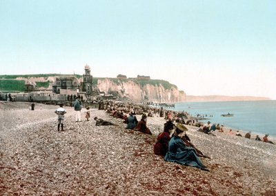 Kilátás a strandra és a Dieppe-i kaszinóra. Photochrome v. 1890. alkotó: Unknown artist