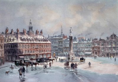 Kilátás a Lille-i nagy helyről Azonosítatlan szerzői nyomat. 19. századi Párizs, B.N. alkotó: Unknown artist