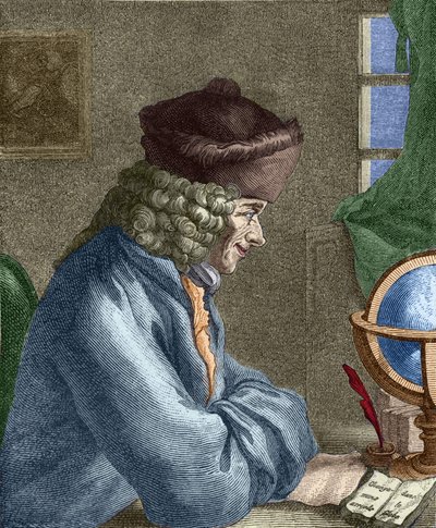 Voltaire (1694-1778) vernay-i irodájában. alkotó: Unknown artist