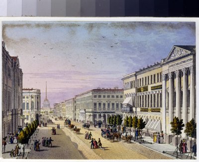 Kilátás a Nyevszkij-kilátóra és a szentpétervári rendőrhídra (Marie Taglioni albuma alkotó: Unknown artist