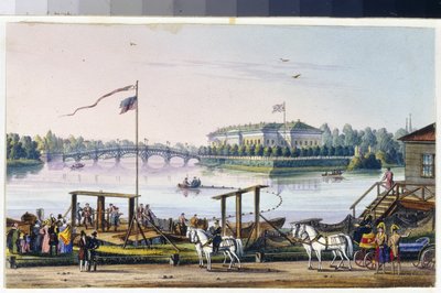 Kilátás a szentpétervári Kamenny-szigeten található palotára (Marie Taglioni albuma alkotó: Unknown artist
