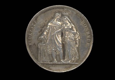 Esküvői token: "" Hűség, boldogság"" alkotó: Unknown artist