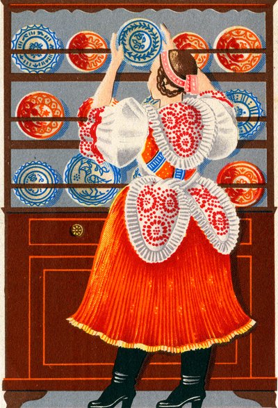 Nő hagyományos magyar ruhában alkotó: Unknown Artist
