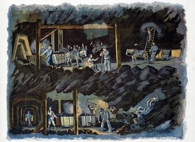 Munka a szénbányában alkotó: Unknown artist