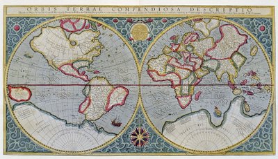Mercator világtérképe (1587) – „Gerardus Mercator atlasza” után alkotó: Unknown artist