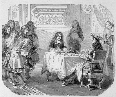 Látják, uraim, mondta a király, hogy Moliere-t eszem: XIV. Lajos és Moliere-étterem - Párizsban az évszázadok során. alkotó: Unknown artist
