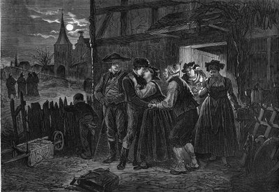 Fiatal elzásziak emigráltak, hogy elkerüljék a porosz katonai szolgálatot. alkotó: Unknown artist