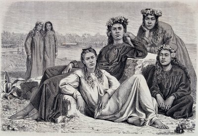 Tahiti Fiatal Nők – a „Le Tour du Monde”-ban” alkotó: Unknown artist