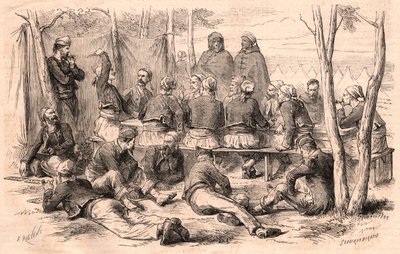 A Zouave csoport pihen a chalonsi táborban alkotó: Unknown