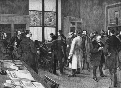 Louis Pasteur kabinetjében 1886-ban. alkotó: Unknown artist