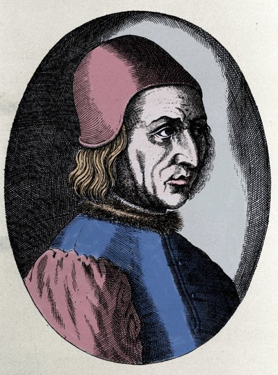 Angelo Poliziano ((rendőrangyal) olasz humanista 1454-1494 portréja alkotó: Unknown artist