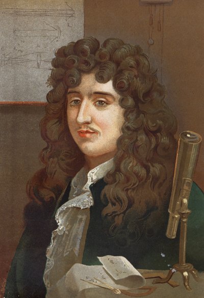 Christiaan Huygens portréja.holland fizikus és matematikus (1629-1695) Louis Figuier „” Science and its Men”” nyomán. Barcelona 1881 alkotó: Unknown artist